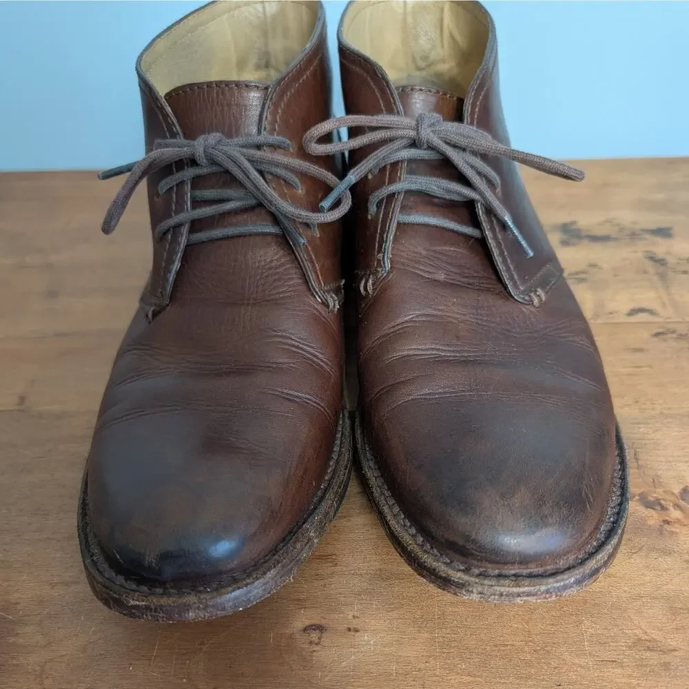Frye Oliver Chukka Leather Boots Men's Brown 3487822, Size 10.5 D